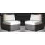 Armless Outdoor Seating - 2 Chairs 4 Comfortable Foam Filled Cushions, All-weather , Medium Firmness, Machine-washable Covers Sectional Firmness