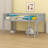 Full Size Wood Low Loft Bed With Ladder And Safety Guardrails-1978806765