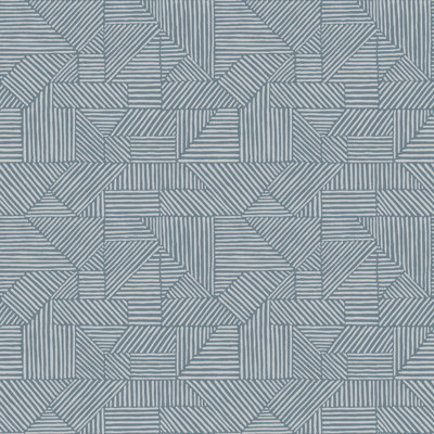 Crescendo Blue Block Geometric Wallpaper