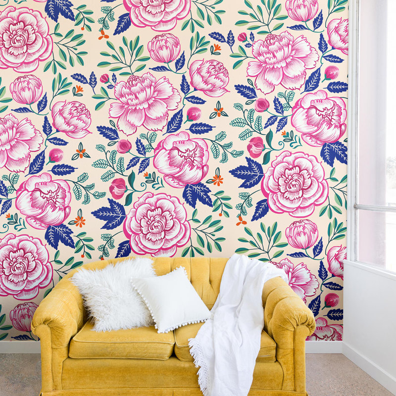 Murale pimlada phuapradit pivoines, L 96 po x l 144 po