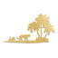 Palms and Prowling Panther Decor, décoration murale abstraite moderne, décoration murale suspendue-124839683-124839682