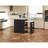 Extendable Island Console With Drawers, Double-Door Cabinet, And Open Shelving. Serves As Dining Table, Temporary Breakfast Bar, And Afternoon Tea Lounge