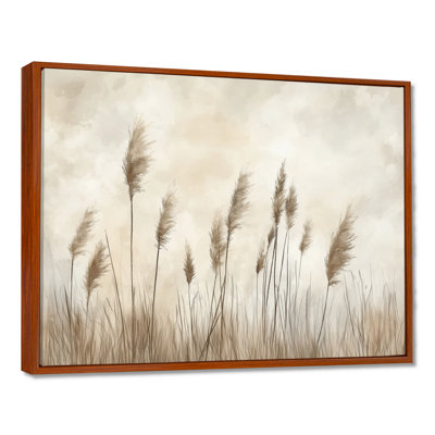 «Neutral Pampas Field I - Brown Bohemian», reproduction sur toile