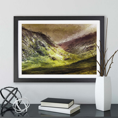 Mountains of Glencoe in Scotland - Framed Print