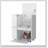 Stylish 2-Cabinet Bar Cart with Swing-Out Doors and Open Shelves for Enhanced Storage and Mobility-222495361