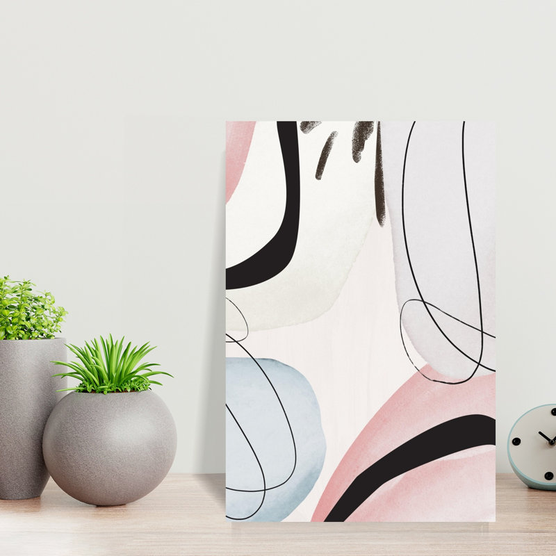 Soft Organic Abstraction Abstract Contemporary Delicate Wall Art Print by Sally Ann Moss - Wrapped Canvas Print