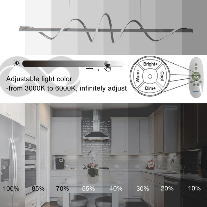 Modern Chandelier Modern Led Pendant Light For Kitchen Island Lighting Dimmable  Creative Snake Shaped Twist Design Modern Led Chandelier For Dining Room Over Table