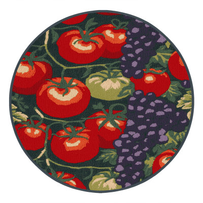  Tapis lavable avec tomates et raisins