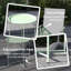 Table d'appoint d'extérieur 18 po avec plateau amovible et pieds pliables, vert-1496842311