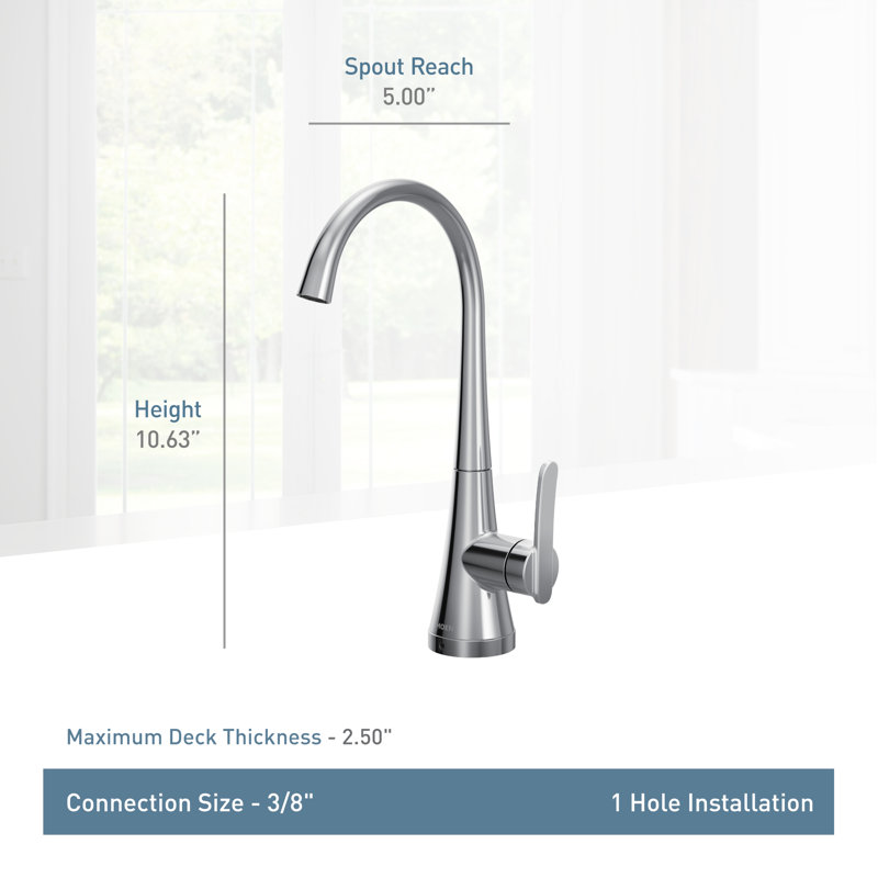 Sinema Beverage Faucet Cold Water Dispenser, Polished Nickel