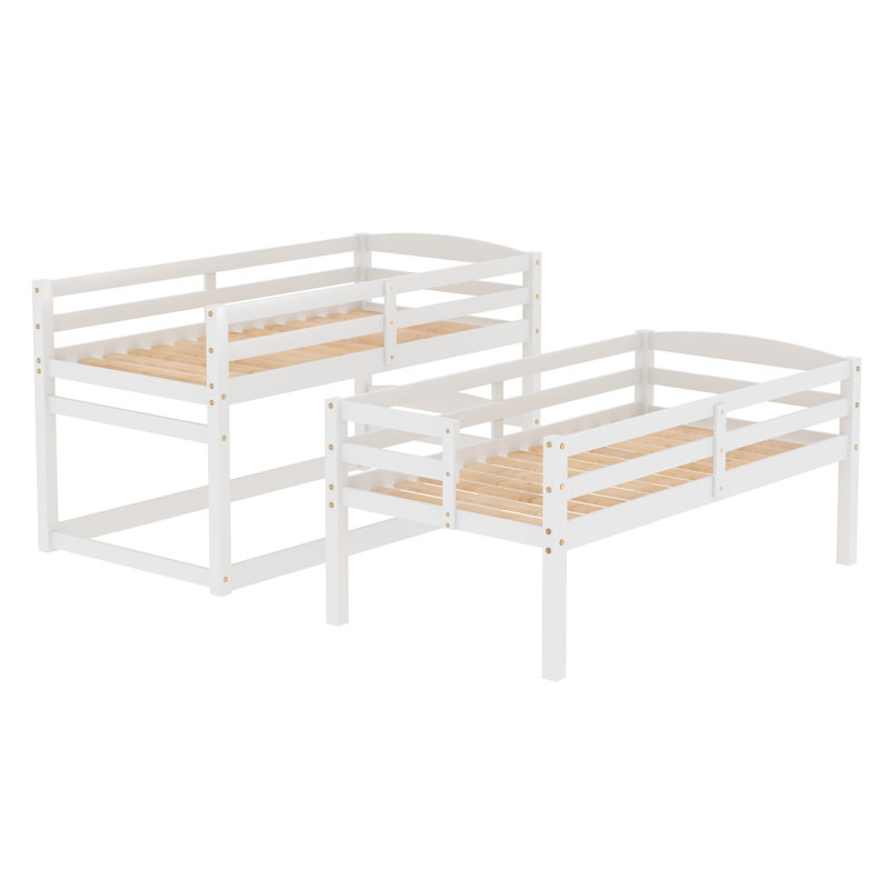 Ezralynn Kids Twin Over Twin Over Twin Bunk Bed