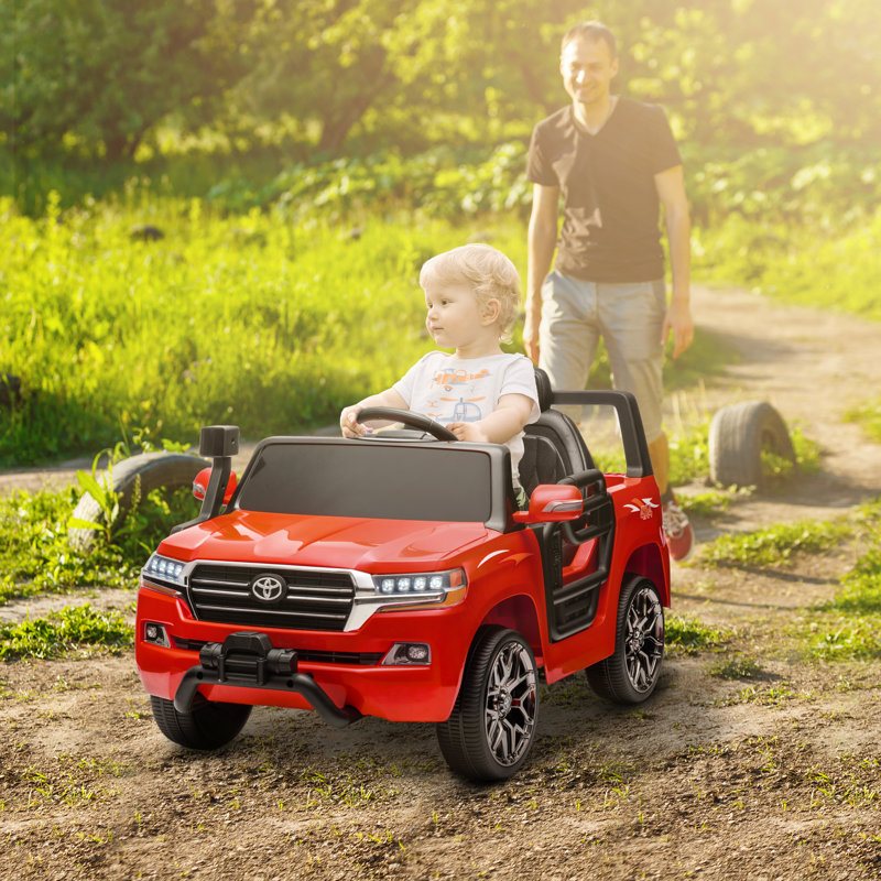 Voiture pour enfant sous licence 12V LAND CRUISER avec télécommande, Rouge