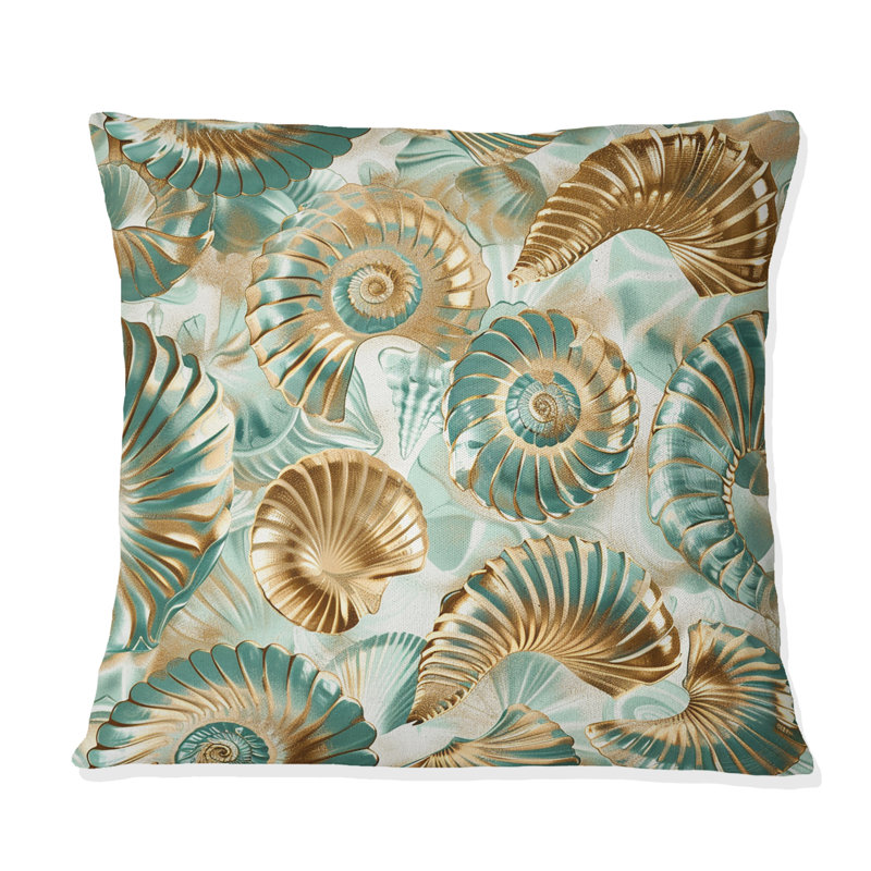 Coussin décoratif Gold Green Coastal II - Coastal, H 18 po x l 18 po