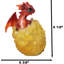 Figurine fantaisiste de bébé dragon rouge