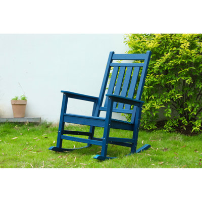 Chaise berçante bleu marine - Mobilier d'extérieur avec fauteuil anti-fatigue pour chaise longue élargie et confortable