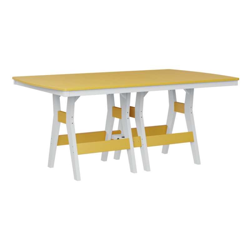 Table de bar rectangulaire 72 po Bulger, Jaune soleil levant, H 38,87 po x l 72 po x P 44 po