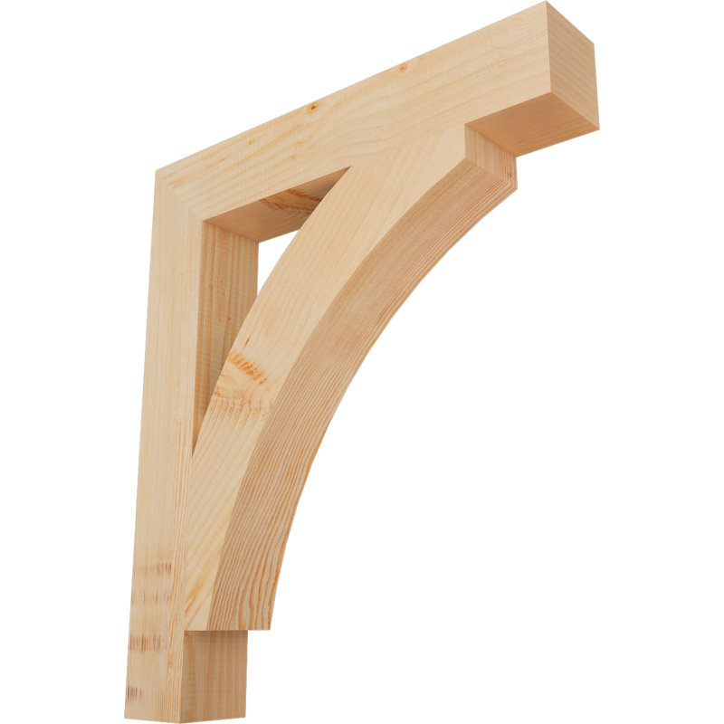 Support de bloc lisse Thorton, l 3 3 po x P 24 po x H 28 po, H 28 po x l 4 po x P 24 po, Douglas (lisse)