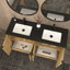 Meuble-lavabo autoportant 59 po Monterey + lavabo double en acrylique renforcé noir-537253612