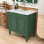 Meuble-lavabo vintage avec lavabo et tablettes réglables-114300044