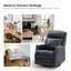 Fauteuil inclinable manuel pivotant en cuir véritable Caseville-147849049