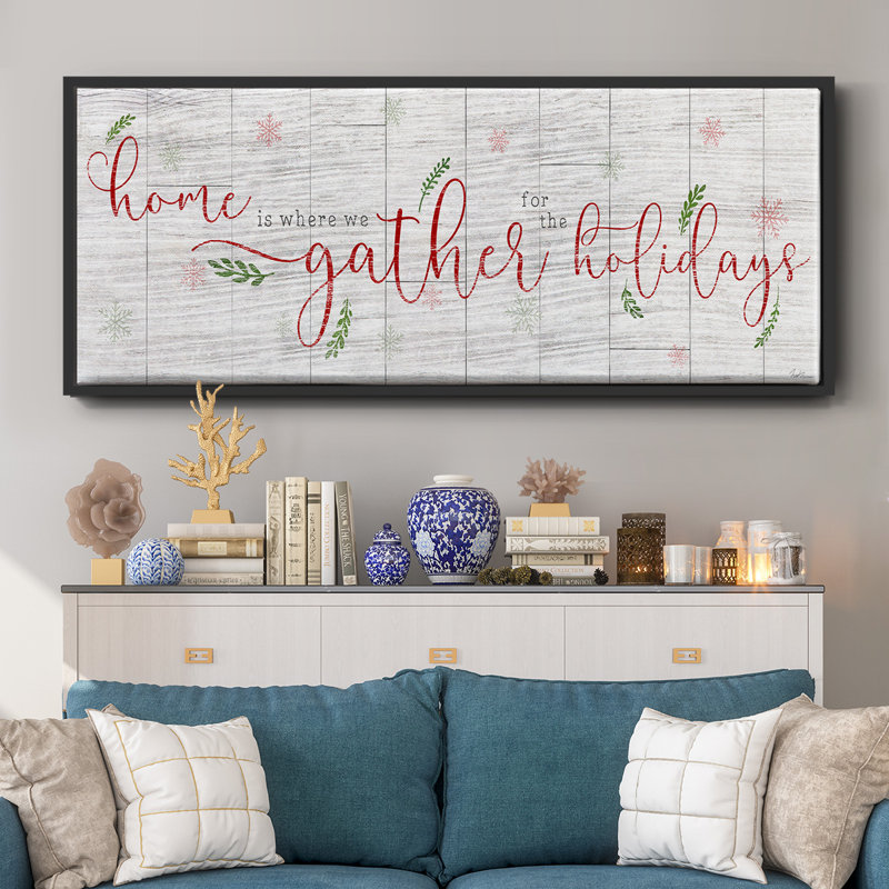 Holiday Gather - Toile encadrée, H 20 po x l 50 po