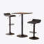 Ensemble de table de bar et 2 tabourets de bar pivotants réglables, plateau de table carré, ensemble de table de salle à manger, ensemble de salle à manger