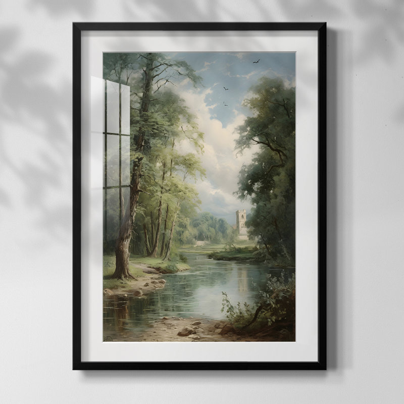 Paysage rétro CXCV III - impression encadrée
