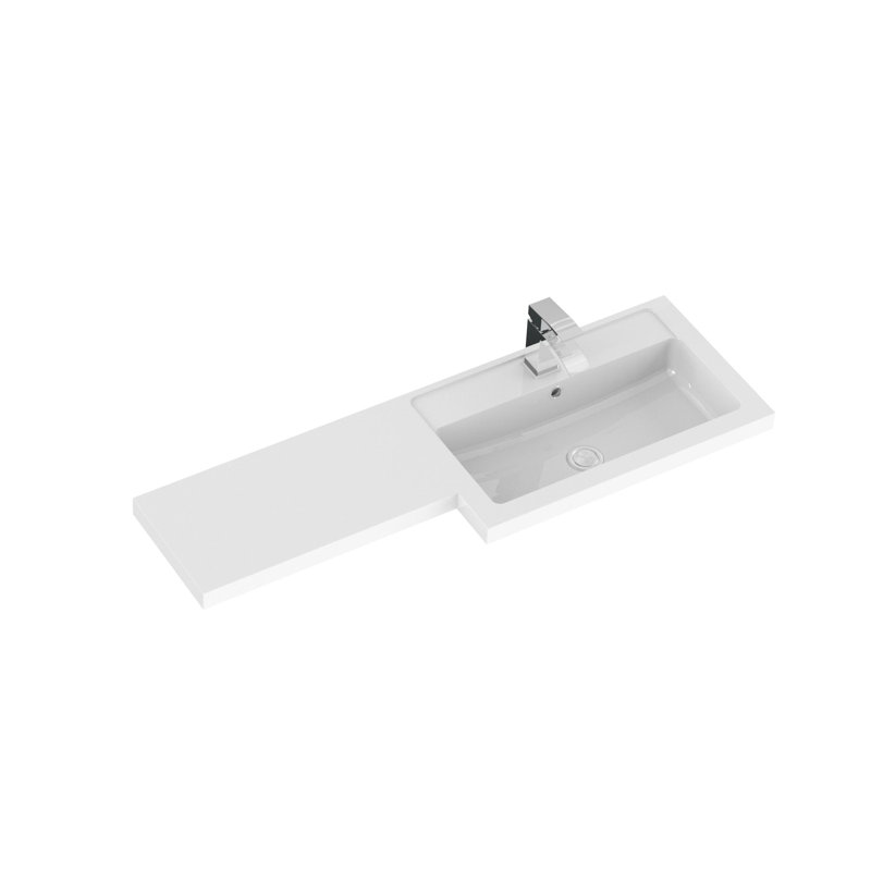 Fusion 3 Piece Toilet & Basin Unit, Right-Handed, Gloss White