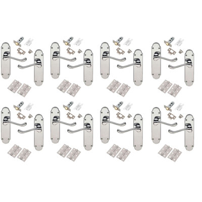  8 Sets Epsom Design Victorian Scroll Door Handle