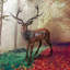 Standing Deer Buck Garden Statue