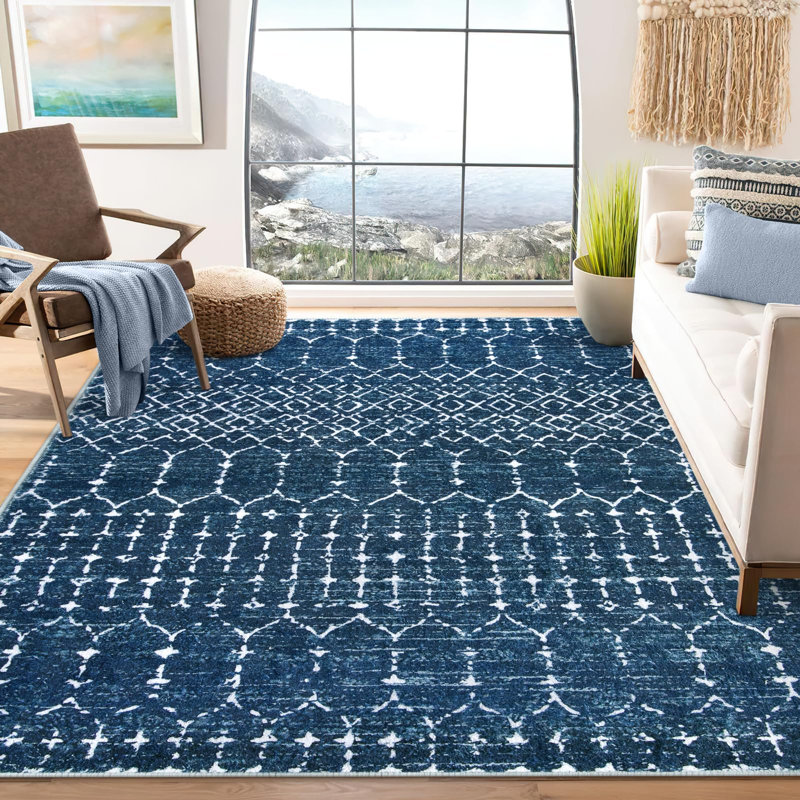Tapis lavables à la machine avec envers antidérapant Keynikh pour l'entrée de la salle à manger, Rectangulaire 8 pi x 10 pi