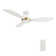 52" Smart Flush Mount Ceiling Fan with Remote Control and LED Light Kit Included