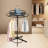 Rotatable Round Garment Rack 360° Rotatable Metal Clothes Hanging Rack Adjustable Height
