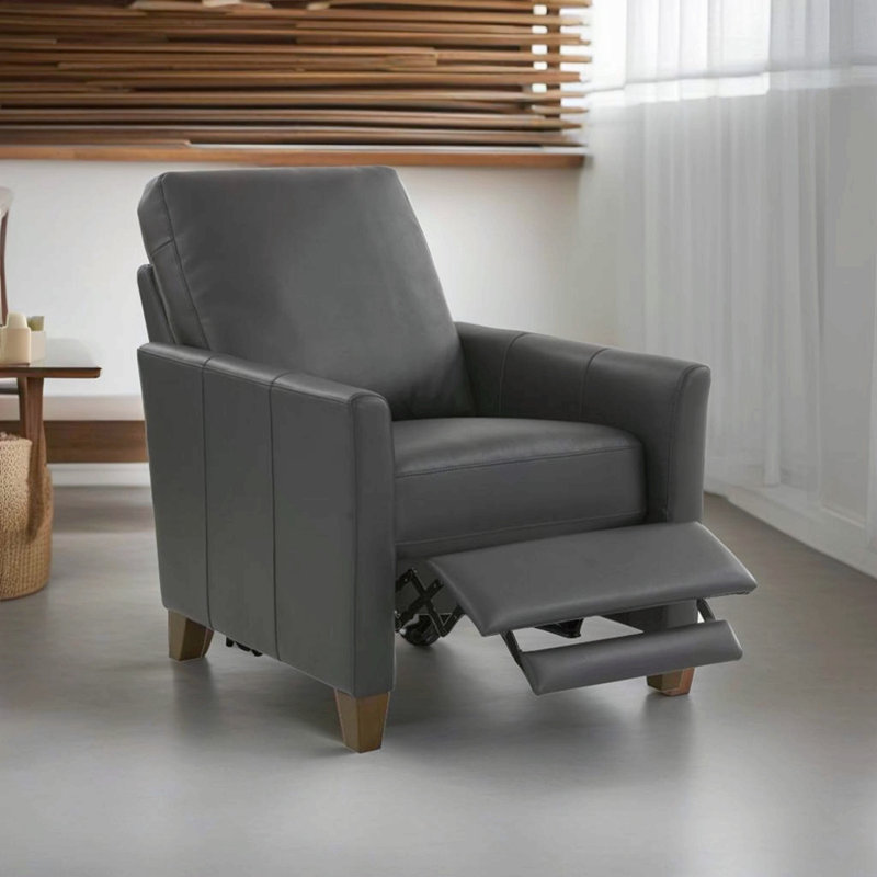 Fauteuil inclinable moderne en similicuir, Bleu