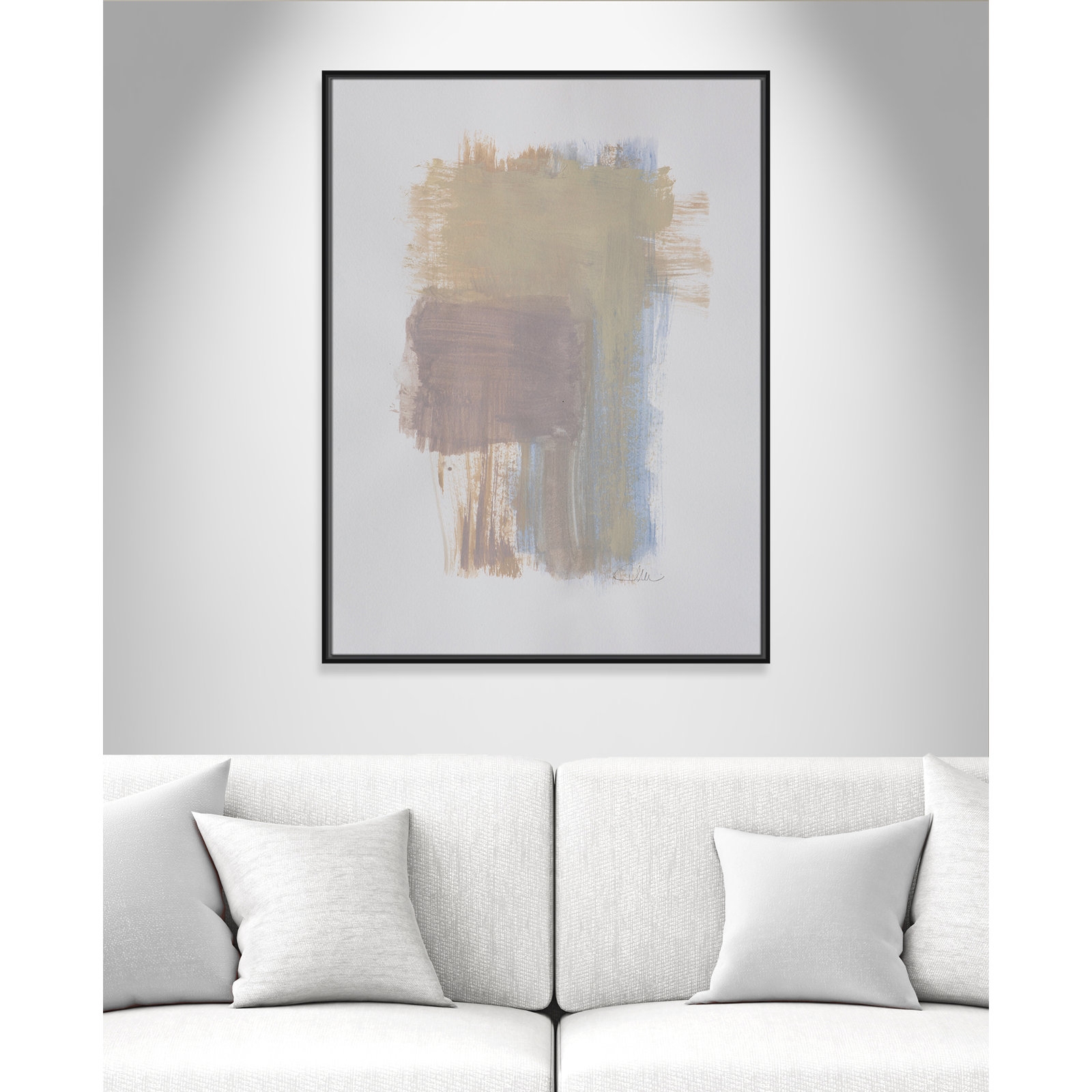 Esmeray "Powder Room Wash I" Print by Filippo Ioco, 41.5" H x 31.5" W x 2" D, Black Framed