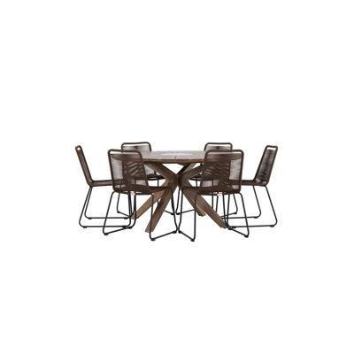 Ashtyn 6 - Person Patio Dining Set with Round Table