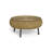 Round Outdoor Wicker Coffee Table with Tempered Glass Top - 34" Diameter-649644529