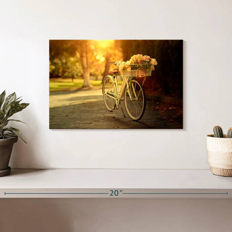 Vélo Mehar avec fleurs, H 8 po x l 12 po