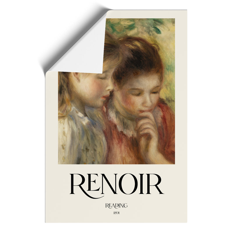 Two Girls Reading by Pierre-Auguste Renoir - 1 Piece Painting, 42cm H x 30cm W x 0.1cm D