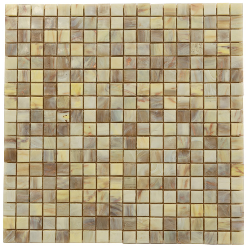Skosh 0.6" x 0.6" Glass Grid Mosaic Wall & Floor Tile