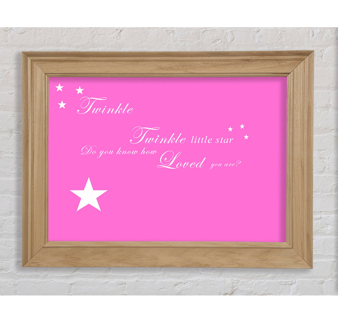 Kinderzimmer Zitat Twinkle Twinkle Little Star 1 Rosa - Druck