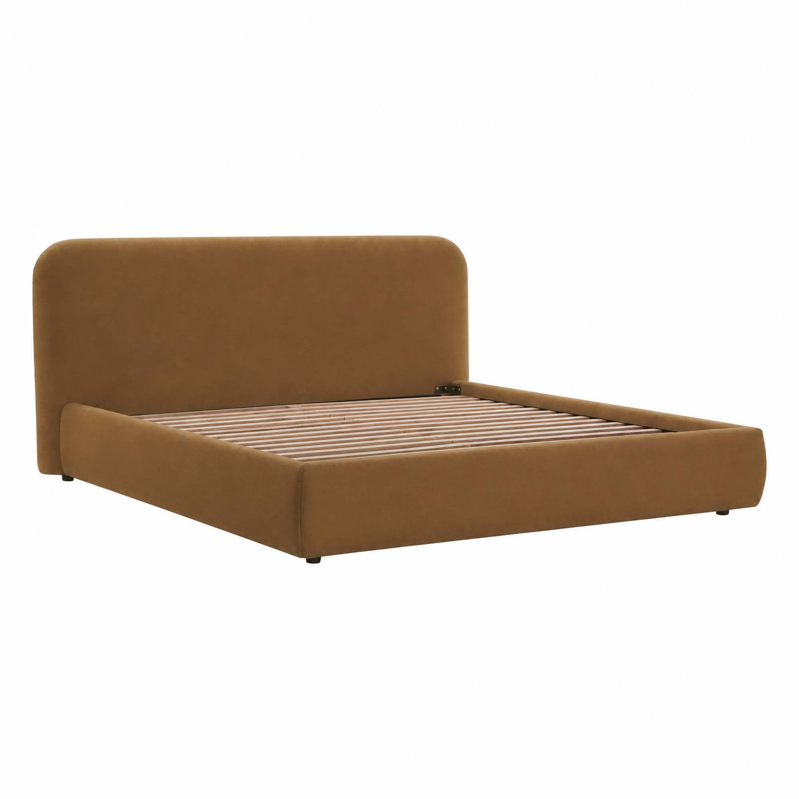 Bella Linen Upholstered Bed, King, Elite Charcoal