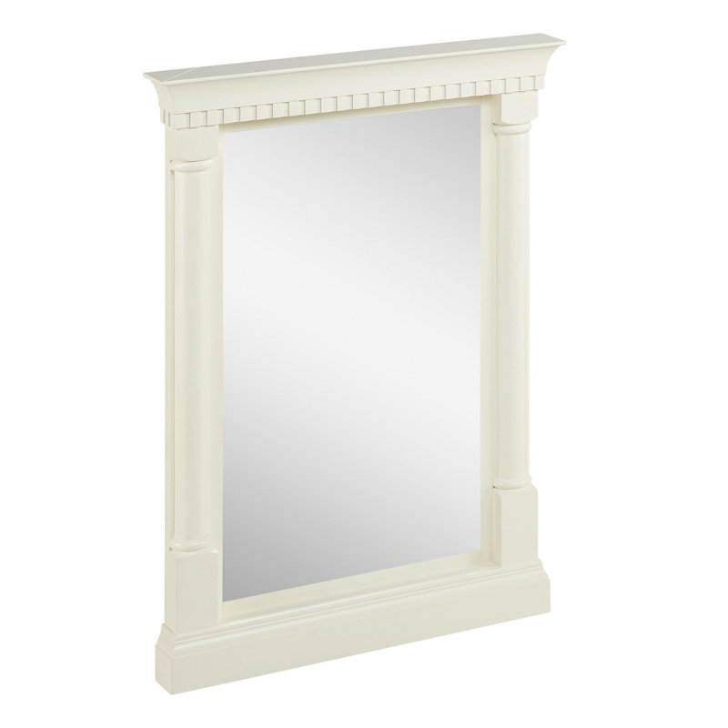 Miroir mural de salle de bain Claudia, 33 po x 24 po, Blanc