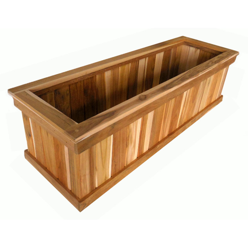 Hudson Handmade Wood Planter Box, 20" H x 60" W x 20" D