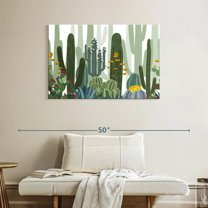 Harnek Desert Cactus Pattern, 26" H x 39" W