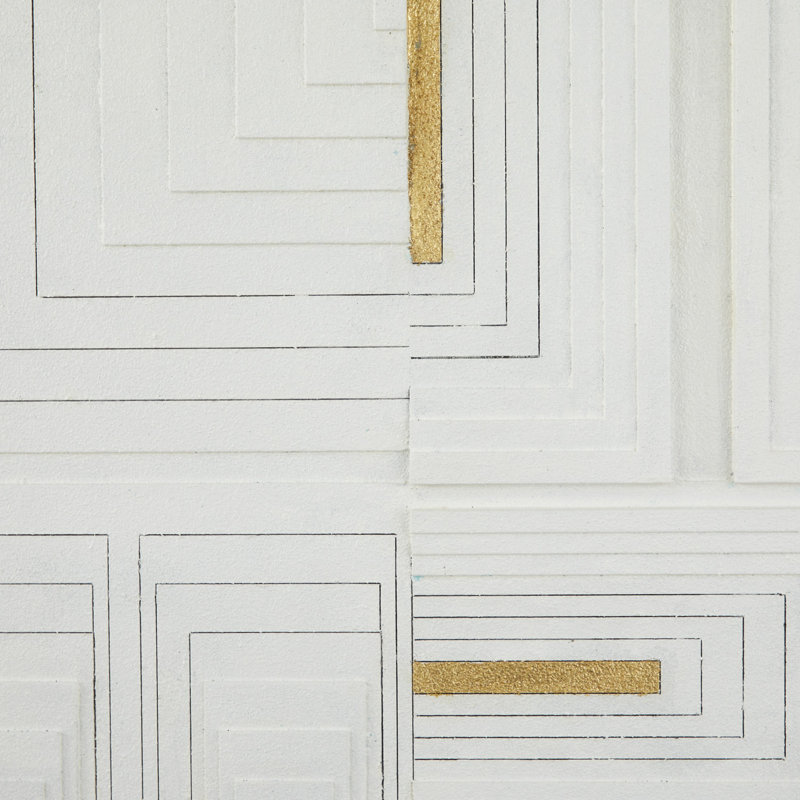 Glam Abstract Wall Decor on Resin, 40" H x 29.5" W x 1" D