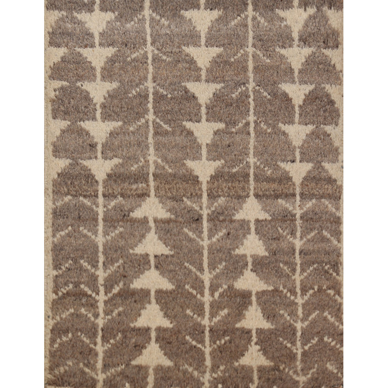 Tapis décoratif marocain brun en laine 2 x 3