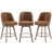 Kishmat Swivel 26'' Upholstered Counter Stool with Solid Wood Frame-953828659