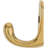 Small Single Prong Solid Brass Coat Hook