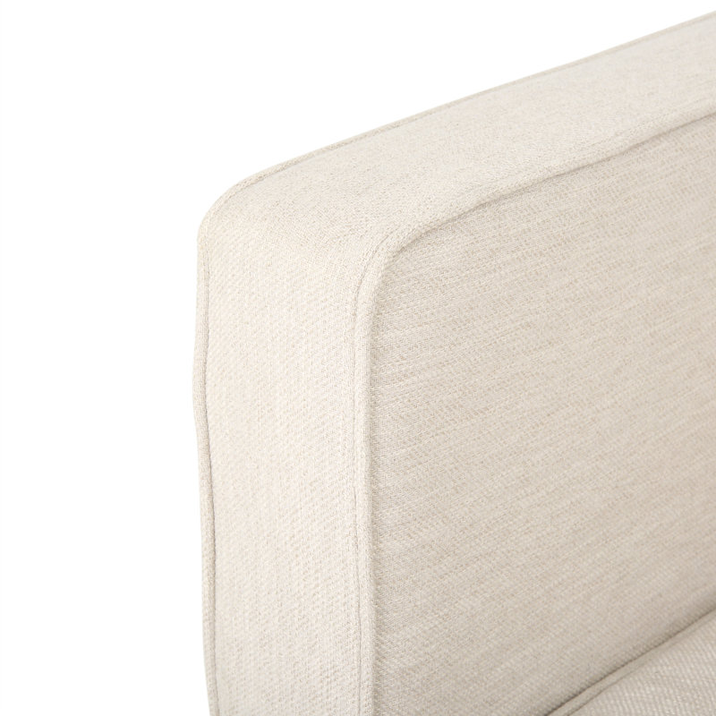 Canapé à accoudoirs carrés 86 po, Beige
